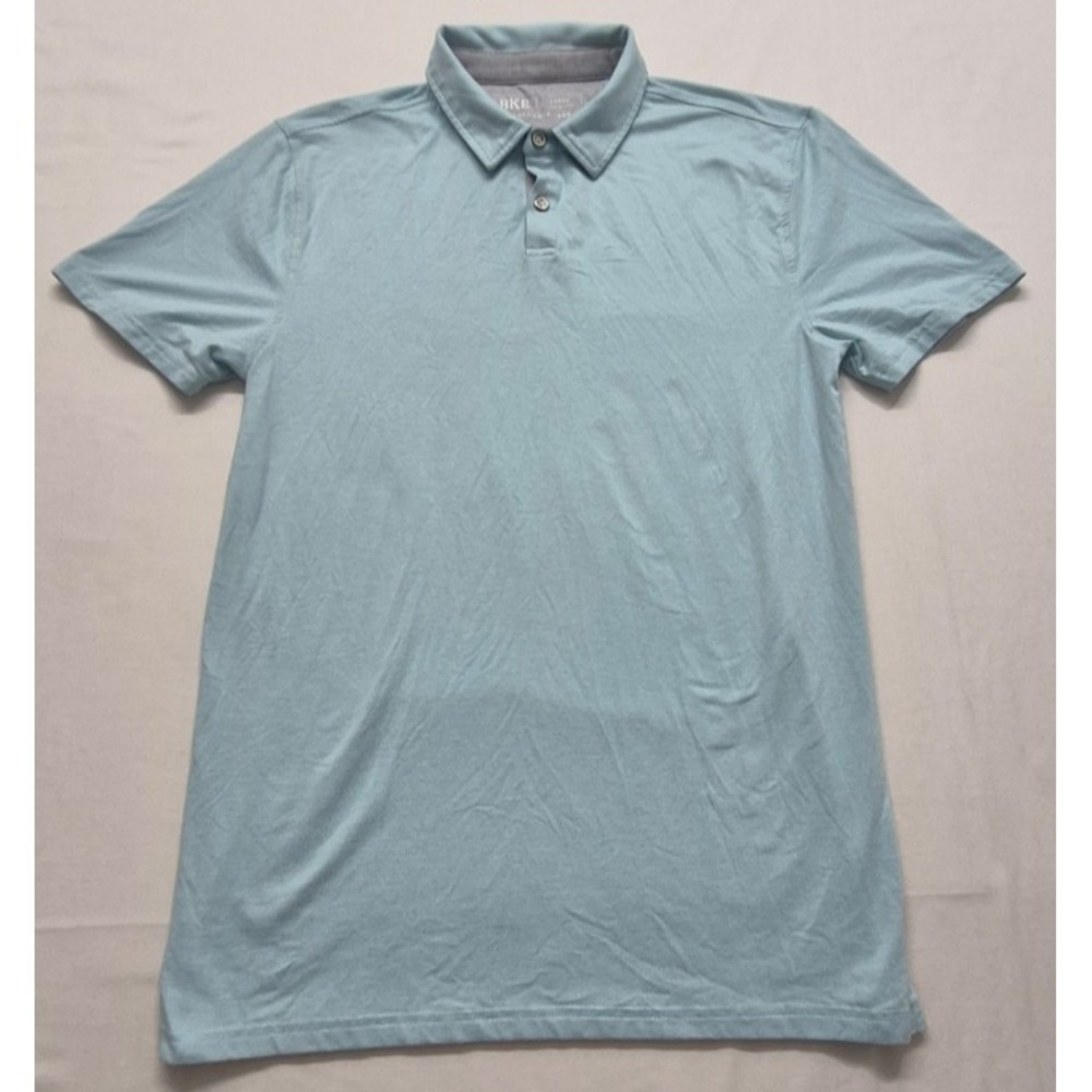 Buckle BKE men's light blue polo shirt LG performance fabric stretch golf/tennis